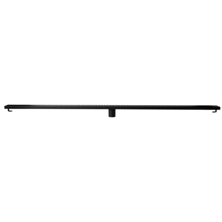Alfi Brand 59" Black Matte Stainless Steel Linear Shower Drain with Groove Holes ABLD59C-BM